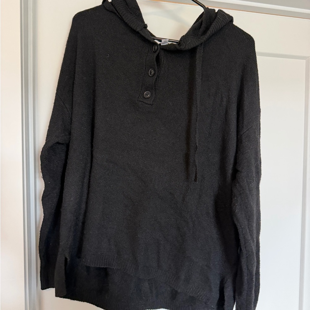 Men's Black Hooded Sweater